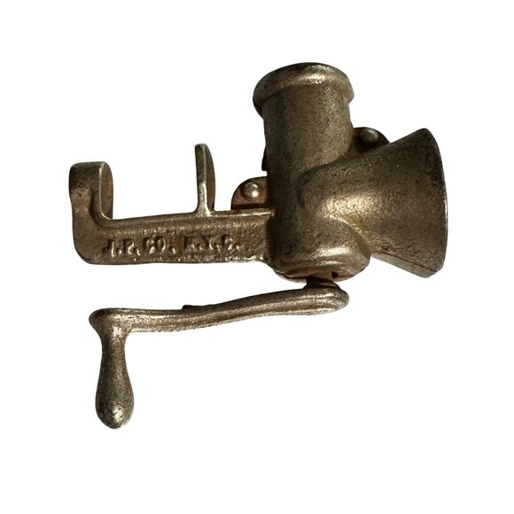 Vintage Cast Iron Meat Grinder L.P. & Co. NYC USA Salesman Sample Childs Toy - Picture 1 of 15